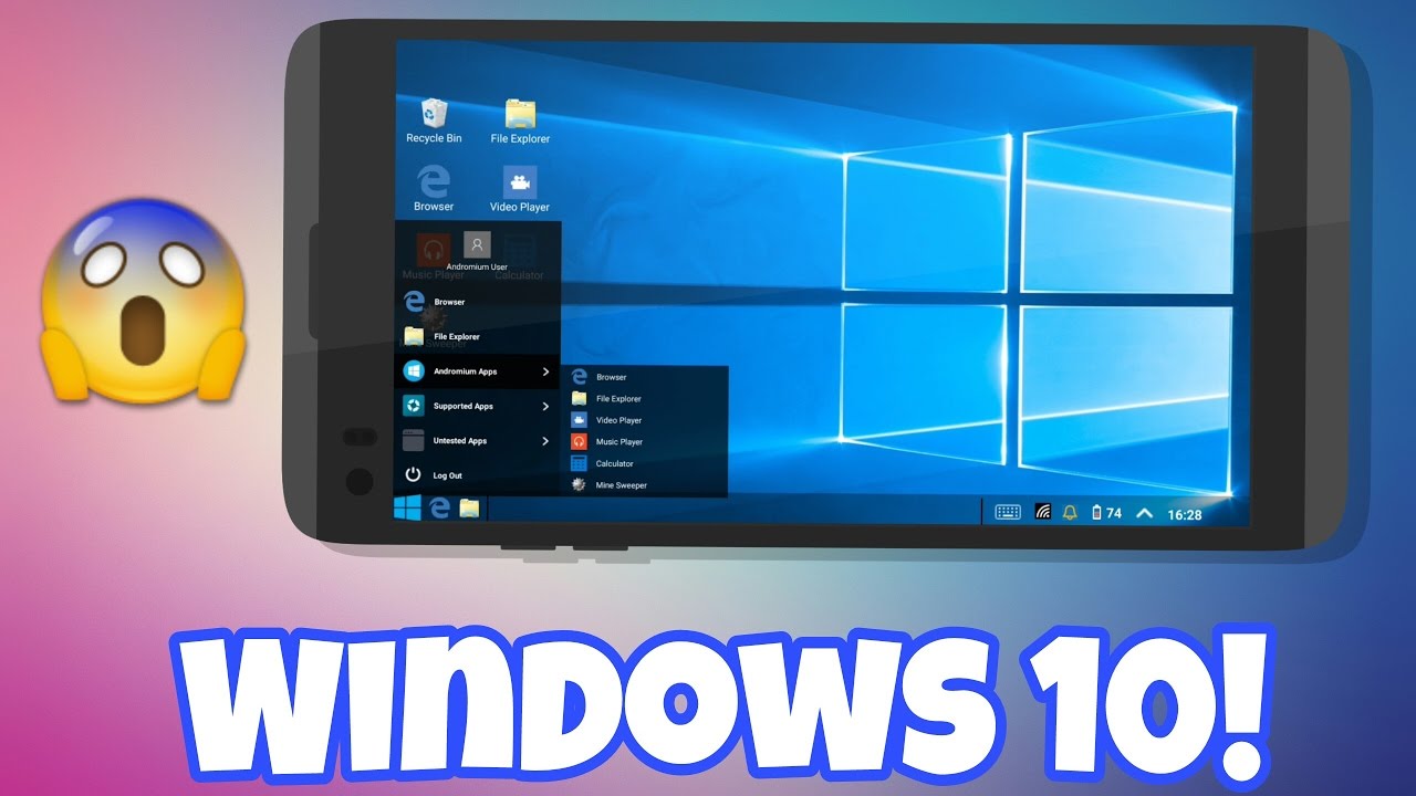 download windows 10 on android tablet